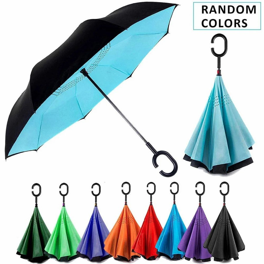 C-Type Reverse Folding Umbrella — Hands-Free, No-Drip, Auto Open