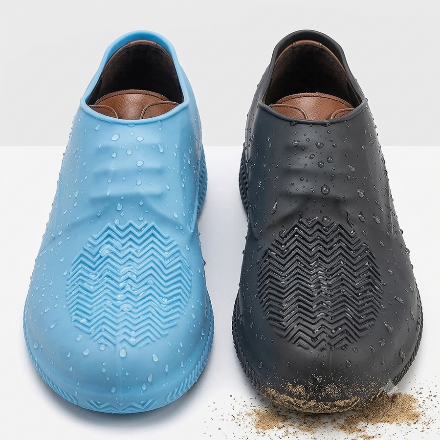 Silicone Waterproof Shoe Covers — Monsoon Proof, Slip Resistant